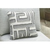 image:imageSignature Design by Ashley Beachloft Casual Square Outdoor Ottoman Cushion With Nuvella Cleanable Performance Fabric Light Gray amp Black 28 W x 28 D x 19 H2Piece Outdoor Sectional