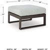 image:imageSignature Design by Ashley Beachloft Casual Square Outdoor Ottoman Cushion With Nuvella Cleanable Performance Fabric Light Gray amp Black 28 W x 28 D x 19 HOttoman