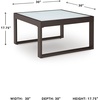 image:imageSignature Design by Ashley Beachloft Casual Square Outdoor Ottoman Cushion With Nuvella Cleanable Performance Fabric Light Gray amp Black 28 W x 28 D x 19 HCoffee Table