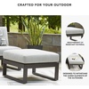 image:imageSignature Design by Ashley Beachloft Casual Square Outdoor Ottoman Cushion With Nuvella Cleanable Performance Fabric Light Gray amp Black 28 W x 28 D x 19 HOttoman