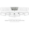 image:imageSignature Design by Ashley Beachloft Casual Square Outdoor Ottoman Cushion With Nuvella Cleanable Performance Fabric Light Gray amp Black 28 W x 28 D x 19 H6Piece Outdoor Sectional