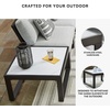 image:imageSignature Design by Ashley Beachloft Casual Square Outdoor Ottoman Cushion With Nuvella Cleanable Performance Fabric Light Gray amp Black 28 W x 28 D x 19 HCoffee Table