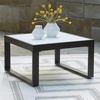 image:imageSignature Design by Ashley Beachloft Casual Square Outdoor Ottoman Cushion With Nuvella Cleanable Performance Fabric Light Gray amp Black 28 W x 28 D x 19 HCoffee Table