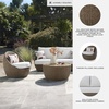 image:imageSignature Design by Ashley Cardiff Beach Patio Furniture Set with Swivel Chairs RustResistant Aluminum Frame AllWeather Wicker and Nuvella Performance Fabric Outdoor Seating for Poolside Beige