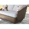 image:imageSignature Design by Ashley Cardiff Beach Patio Furniture Set with Swivel Chairs RustResistant Aluminum Frame AllWeather Wicker and Nuvella Performance Fabric Outdoor Seating for Poolside Beige