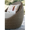 image:imageSignature Design by Ashley Cardiff Beach Patio Furniture Set with Swivel Chairs RustResistant Aluminum Frame AllWeather Wicker and Nuvella Performance Fabric Outdoor Seating for Poolside Beige