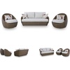 image:imageSignature Design by Ashley Cardiff Beach Patio Furniture Set with Swivel Chairs RustResistant Aluminum Frame AllWeather Wicker and Nuvella Performance Fabric Outdoor Seating for Poolside Beige