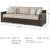 image:imageSignature Design by Ashley Coastline Bay Outdoor Loveseat RustFree Aluminum Frame with Nuvella Cushions and Handwoven AllWeather Resin Wicker Deep Seating 2 Person Patio Sofa Brown and BeigeOutdoor Sofa with Cushion