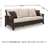image:imageSignature Design by Ashley Drakes Beach 3Seat Outdoor Sofa Brown Wicker
