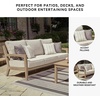 image:imageSignature Design by Ashley Hillside Barn Outdoor Loveseat with Cushion Heavy Duty Wind Resistant Resin Polymer and Nuvella Fabric Porch Couch for Patio and Sunroom GrayBrown 55 WBeige