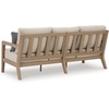 image:imageSignature Design by Ashley Hillside Barn Outdoor Loveseat with Cushion Heavy Duty Wind Resistant Resin Polymer and Nuvella Fabric Porch Couch for Patio and Sunroom GrayBrown 55 WBeige