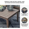 image:imageSignature Design by Ashley Hillside Barn Outdoor Loveseat with Cushion Heavy Duty Wind Resistant Resin Polymer and Nuvella Fabric Porch Couch for Patio and Sunroom GrayBrown 55 WDark Brown