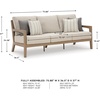 image:imageSignature Design by Ashley Hillside Barn Outdoor Loveseat with Cushion Heavy Duty Wind Resistant Resin Polymer and Nuvella Fabric Porch Couch for Patio and Sunroom GrayBrown 55 WBeige