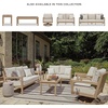 image:imageSignature Design by Ashley Hillside Barn Outdoor Loveseat with Cushion Heavy Duty Wind Resistant Resin Polymer and Nuvella Fabric Porch Couch for Patio and Sunroom GrayBrown 55 WBeige