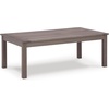 image:imageSignature Design by Ashley Hillside Barn Outdoor Loveseat with Cushion Heavy Duty Wind Resistant Resin Polymer and Nuvella Fabric Porch Couch for Patio and Sunroom GrayBrown 55 WDark Brown