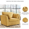image:imageSignature Design by Ashley Keerwick Scandinavian Upholstered Oversized Chair with 2 Bolster Pillows YellowYellow