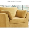 image:imageSignature Design by Ashley Keerwick Scandinavian Upholstered Oversized Chair with 2 Bolster Pillows YellowYellow