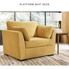 image:imageSignature Design by Ashley Keerwick Scandinavian Upholstered Oversized Chair with 2 Bolster Pillows YellowYellow