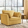 image:imageSignature Design by Ashley Keerwick Scandinavian Upholstered Oversized Chair with 2 Bolster Pillows YellowYellow
