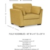 image:imageSignature Design by Ashley Keerwick Scandinavian Upholstered Oversized Chair with 2 Bolster Pillows YellowYellow