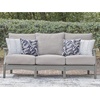 image:imageSignature Design by Ashley Lone View Bay Patio Sofa with Cushion Gray