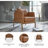 image:imageSignature Design by Ashley Modern Faux Leather Wood Accent Chair Caramel
