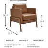 image:imageSignature Design by Ashley Modern Faux Leather Wood Accent Chair Caramel