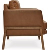 image:imageSignature Design by Ashley Modern Faux Leather Wood Accent Chair Caramel