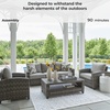 image:imageSignature Design by Ashley Oasis Court 4Piece Patio Furniture Set Gray