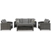 image:imageSignature Design by Ashley Oasis Court 4Piece Patio Furniture Set Gray