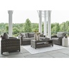 image:imageSignature Design by Ashley Oasis Court 4Piece Patio Furniture Set Gray