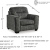 image:imageSignature Design by Ashley Oversized Chair and a Half Gunmetal LonokeGrey