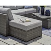 image:imageSignature Design by Ashley Petal Road 4Piece Outdoor Patio Furniture Set Modular Loveseat Sectional with Storage Table RustFree Aluminum and Resin Wicker Ideal for Backyard Seating Gray