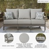 image:imageSignature Design by Ashley Visola Outdoor Loveseat With AllWeather HDPE Frame Nuvella Cushions Textured Wood Look for Patio and Deck Seating Gray 54 WSofa