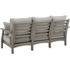 image:imageSignature Design by Ashley Visola Outdoor Loveseat With AllWeather HDPE Frame Nuvella Cushions Textured Wood Look for Patio and Deck Seating Gray 54 WSofa
