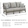 image:imageSignature Design by Ashley Visola Outdoor Loveseat With AllWeather HDPE Frame Nuvella Cushions Textured Wood Look for Patio and Deck Seating Gray 54 WSofa