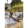 image:imageSignature Design by Ashley Visola Outdoor Loveseat With AllWeather HDPE Frame Nuvella Cushions Textured Wood Look for Patio and Deck Seating Gray 54 WSofa