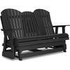 image:imageSignature Design by Ashley 1Piece HDPE Outdoor Glider Loveseat WhiteBlack