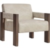 image:imageSignature Design by Ashley Accent Chair Olive Green VelvetBeige  Dark Brown
