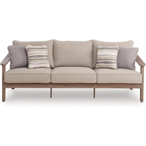 image:imageSignature Design by Ashley 3Seat Wicker Outdoor Patio Sofa Gray
