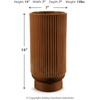 image:imageSignature Design by Ashley 12Inch Tall Ceramic Flower Vase Burnt Umber15
