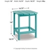 image:imageSignature Design by Ashley 1Piece Outdoor Side Table DriftwoodTurquoise