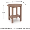 image:imageSignature Design by Ashley 2Tier HDPE Outdoor End Table Driftwood
