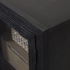 image:imageSignature Design by Ashley 60 Black Buffet Accent Cabinet 3 Glass Doors