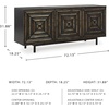 image:imageSignature Design by Ashley 72 Black Accent Cabinet Sideboard Buffet