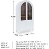 image:imageSignature Design by Ashley 74 Wood Glass Display Cabinet DagandaleWhite