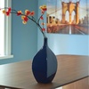image:imageSignature Design by Ashley Abtinson Modern Indoor and Outdoor Glazed Ceramic Vase for IndoorOutdoor Use Faux amp Dried Florals Only Blue 65 W x 5 D x 1638 H7 W x 5 D x 12 H