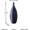 image:imageSignature Design by Ashley Abtinson Modern Indoor and Outdoor Glazed Ceramic Vase for IndoorOutdoor Use Faux amp Dried Florals Only Blue 65 W x 5 D x 1638 H65 W x 5 D x 16 H