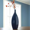 image:imageSignature Design by Ashley Abtinson Modern Indoor and Outdoor Glazed Ceramic Vase for IndoorOutdoor Use Faux amp Dried Florals Only Blue 65 W x 5 D x 1638 H65 W x 5 D x 16 H