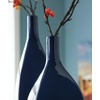 image:imageSignature Design by Ashley Abtinson Modern Indoor and Outdoor Glazed Ceramic Vase for IndoorOutdoor Use Faux amp Dried Florals Only Blue 65 W x 5 D x 1638 H7 W x 5 D x 12 H